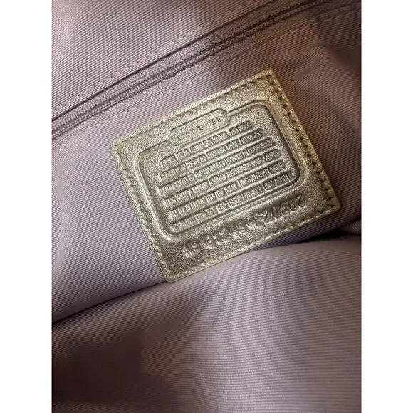 NWT Coach F20583 Soho Signature Metallic Carryall B4 Gold Tote Y2K Style
